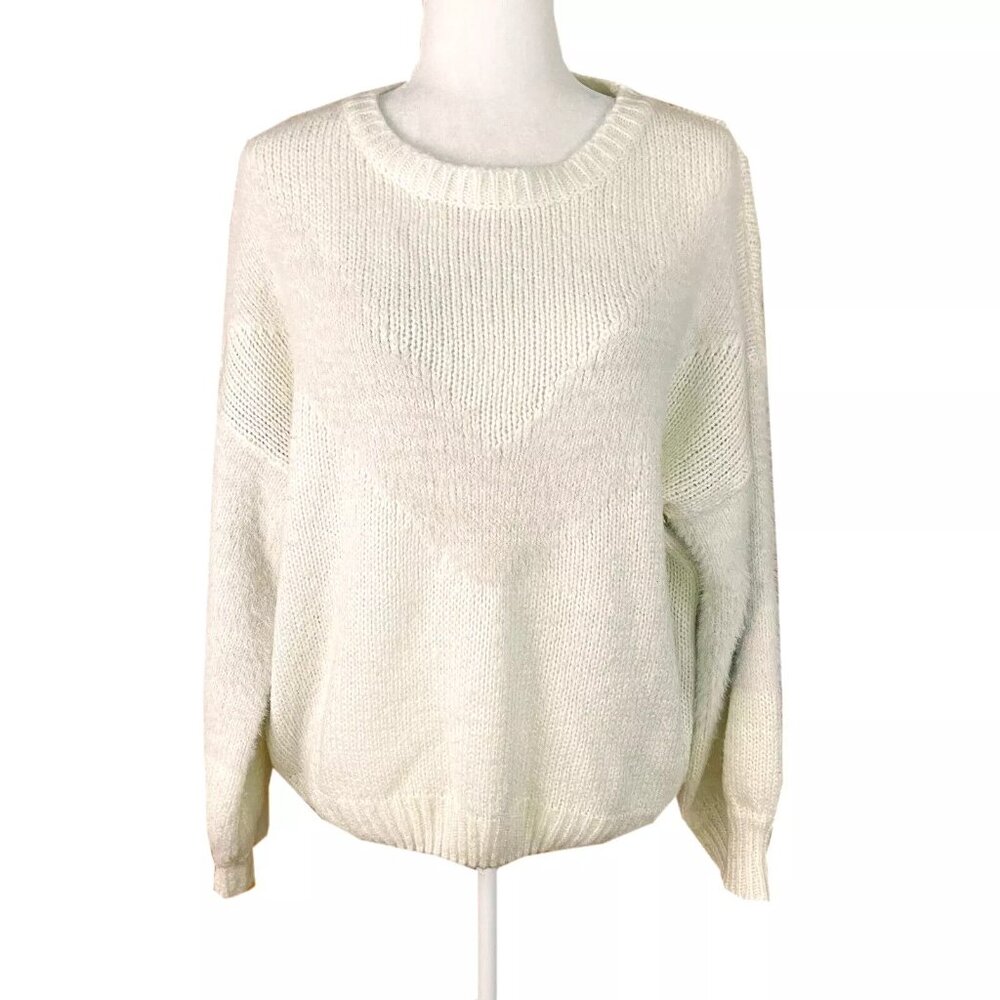 Fuzzy White Sweater